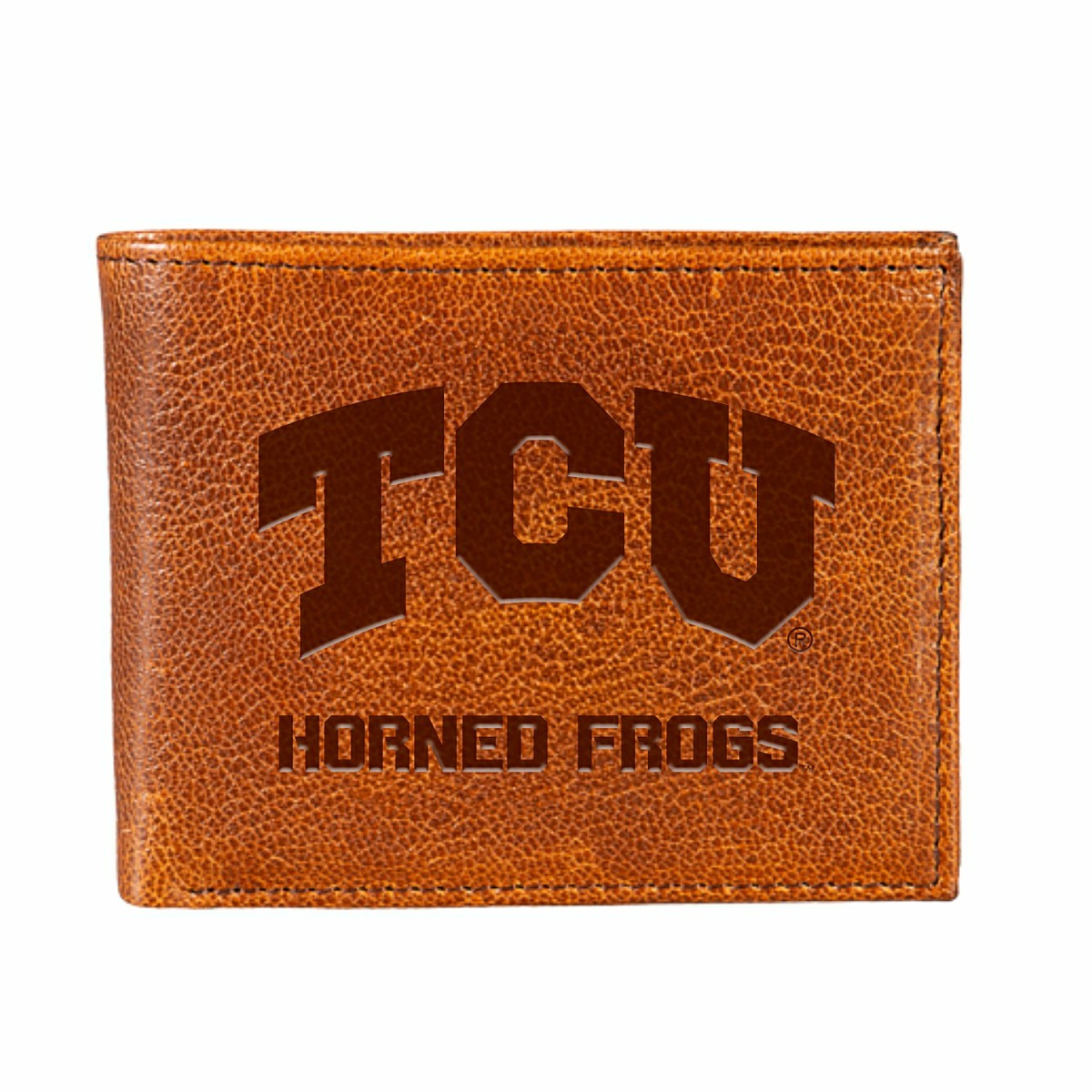 Texas Christian University, Embossed 100% Genuine Tumbled Leather Pass - Collegiate Home