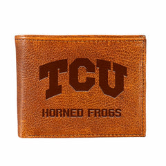 Texas Christian University, Embossed 100% Genuine Tumbled Leather Pass - Collegiate Home