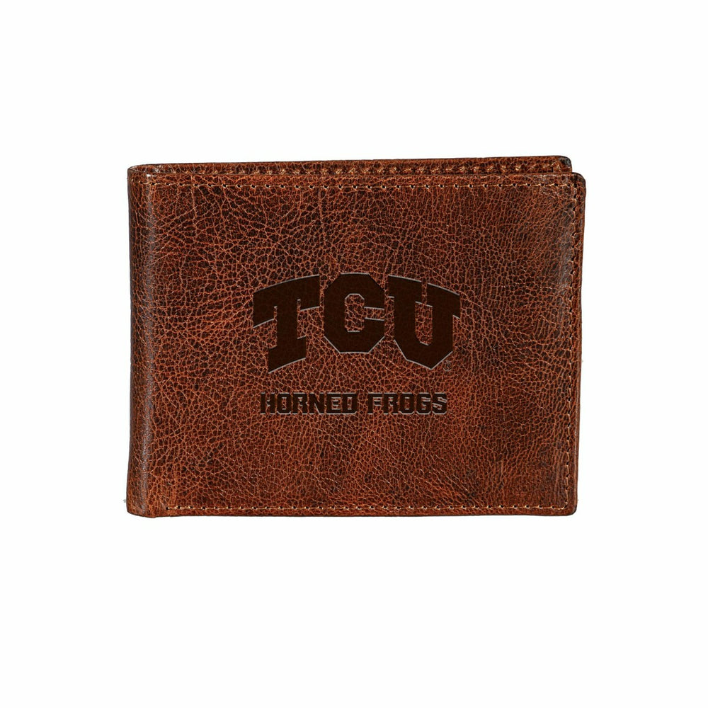 Texas Christian University, Embossed 100% Genuine Tumbled Leather Pass - Collegiate Home