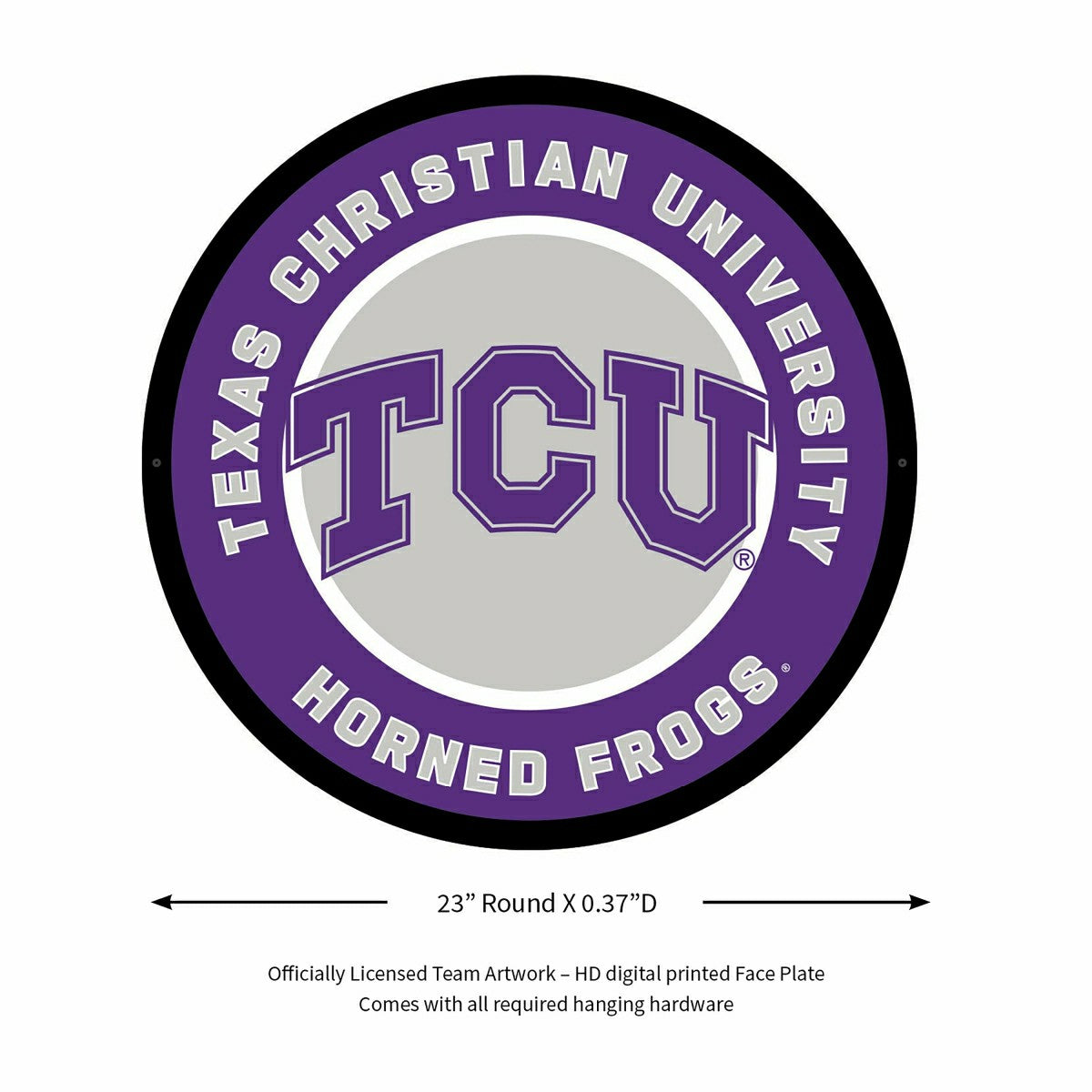 LED Wall Decor, Round, Texas Christian University - Collegiate Home