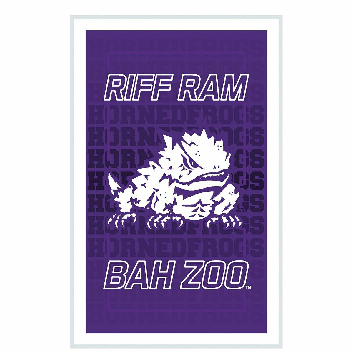 Texas Christian University College Rectangle Neolite LED Decor - Collegiate Home