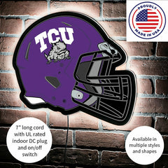 LED Wall Decor, Helmet, Texas Christian University - Collegiate Home