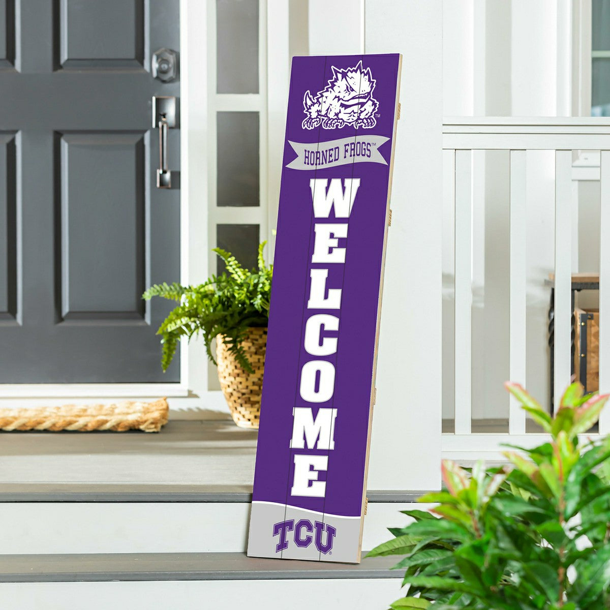 Texas Christian University Large Single Sided Leaner, 46" - Collegiate Home