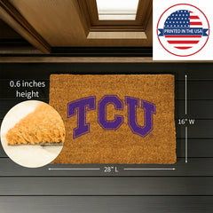 Coir Mat, 16"x28", Texas Christian University - Collegiate