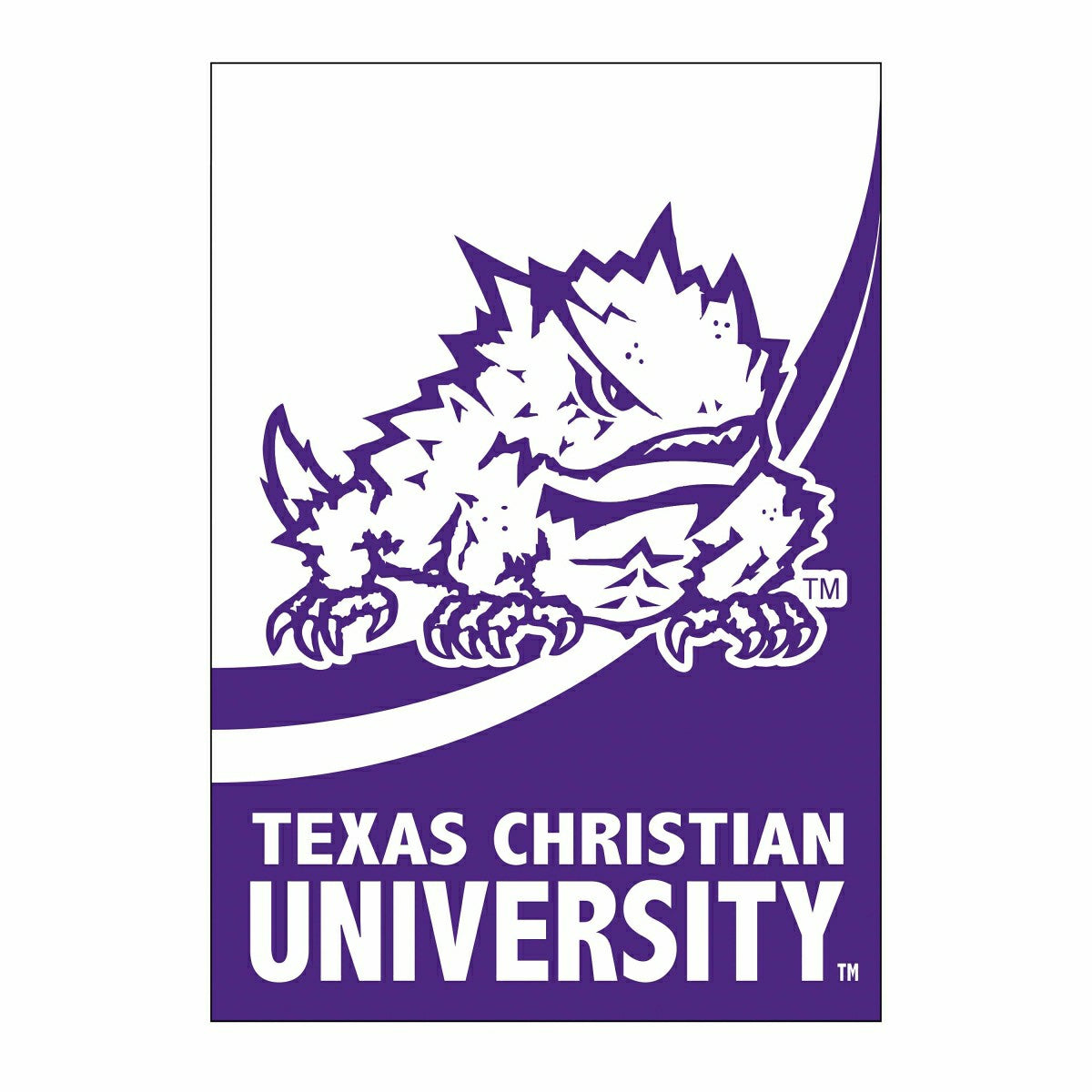 Texas Christian University Burlap Flag House Size - Collegiate Home