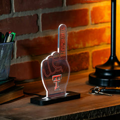 Texas Tech University College Foam Finger Desklite LED Decor - Collegiate Home