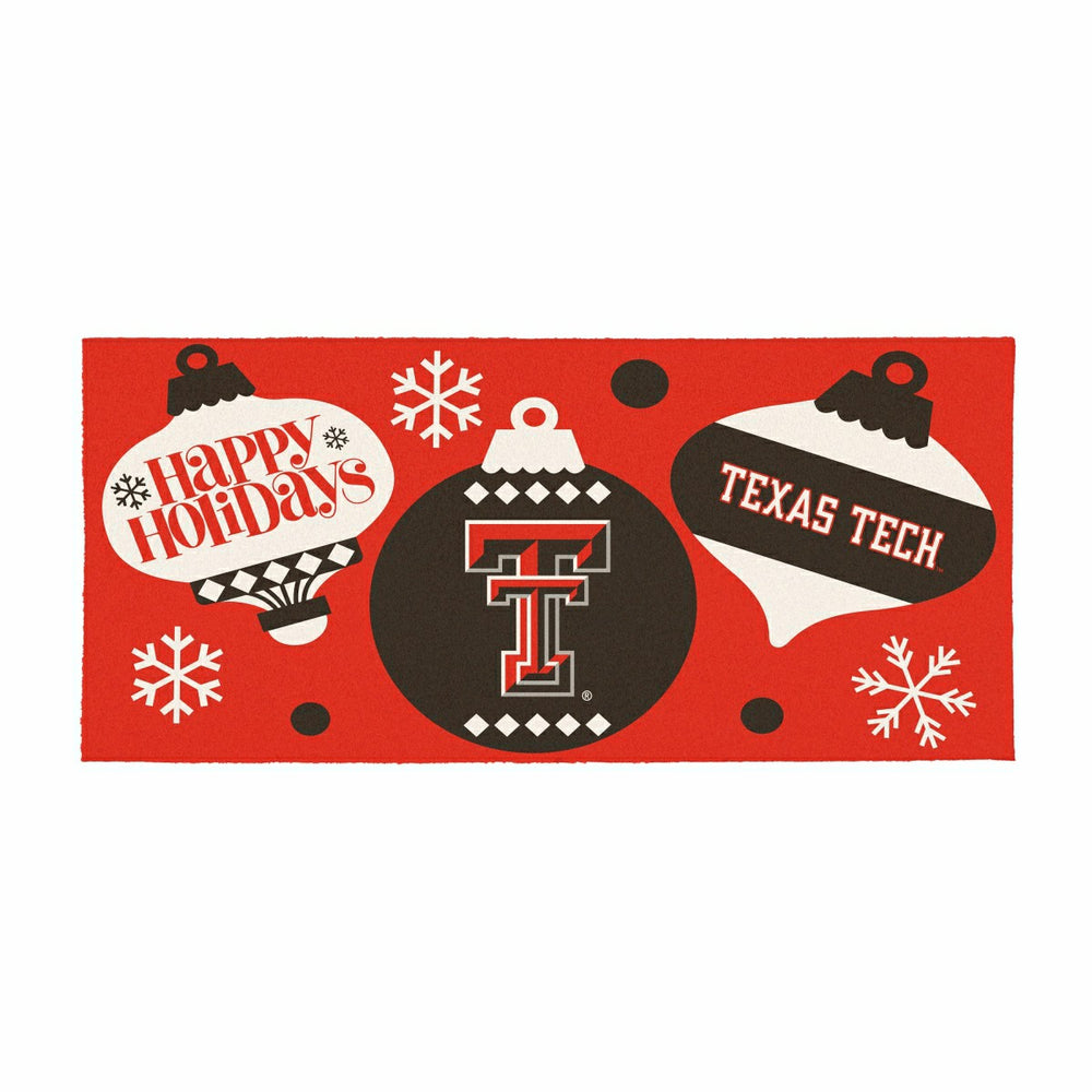 Texas Tech University Holiday Flocked Coir Sassafras Switch Mat, 22"x1 - Collegiate