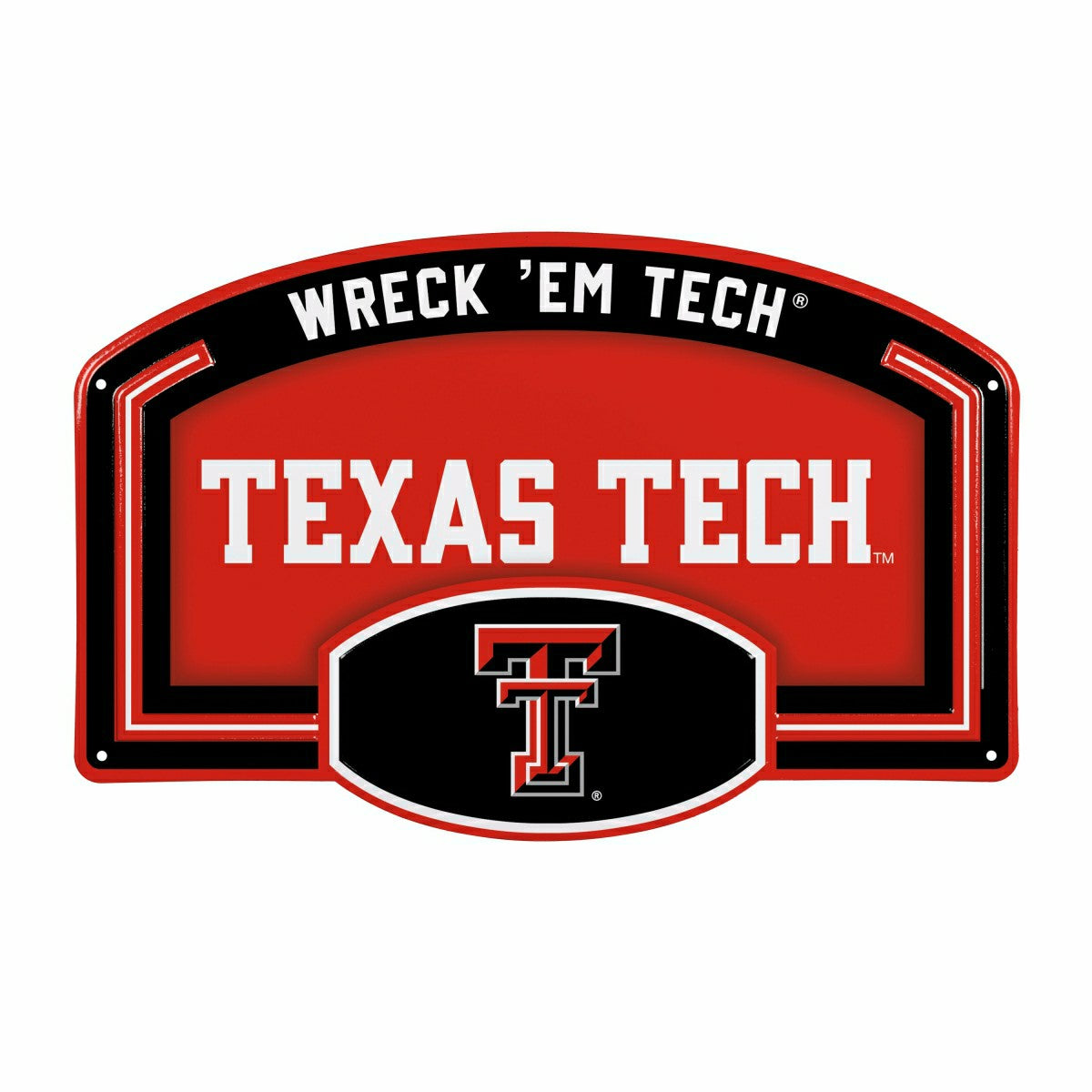 Texas Tech University USA Embossed Steel Wall Sign, 11" x 17" - Collegiate Home