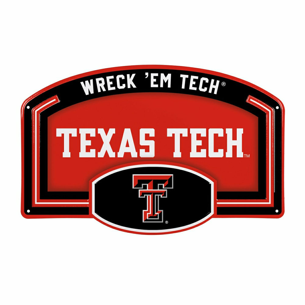 Texas Tech University USA Embossed Steel Wall Sign, 11" x 17" - Collegiate Home