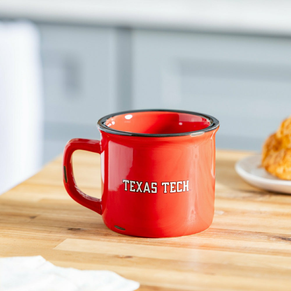 Texas Tech University Ceramic Camp Cup with Enamel Finish, 14oz - Collegiate Home