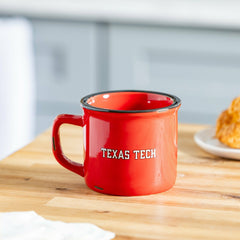 Texas Tech University Ceramic Camp Cup with Enamel Finish, 14oz - Collegiate Home