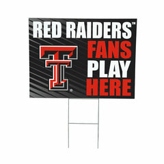 Texas Tech University Coroplast Yard Sign "Fans Play Here" - Collegiate Home