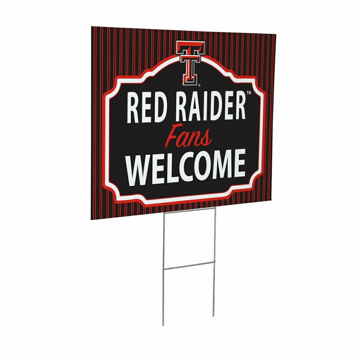Texas Tech University Coroplast Yard Sign, "Fans Welcome" - Collegiate Home