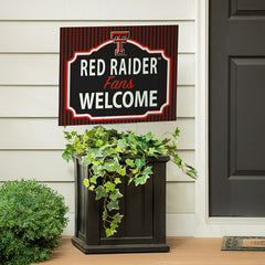 Texas Tech University Coroplast Yard Sign, "Fans Welcome" - Collegiate Home
