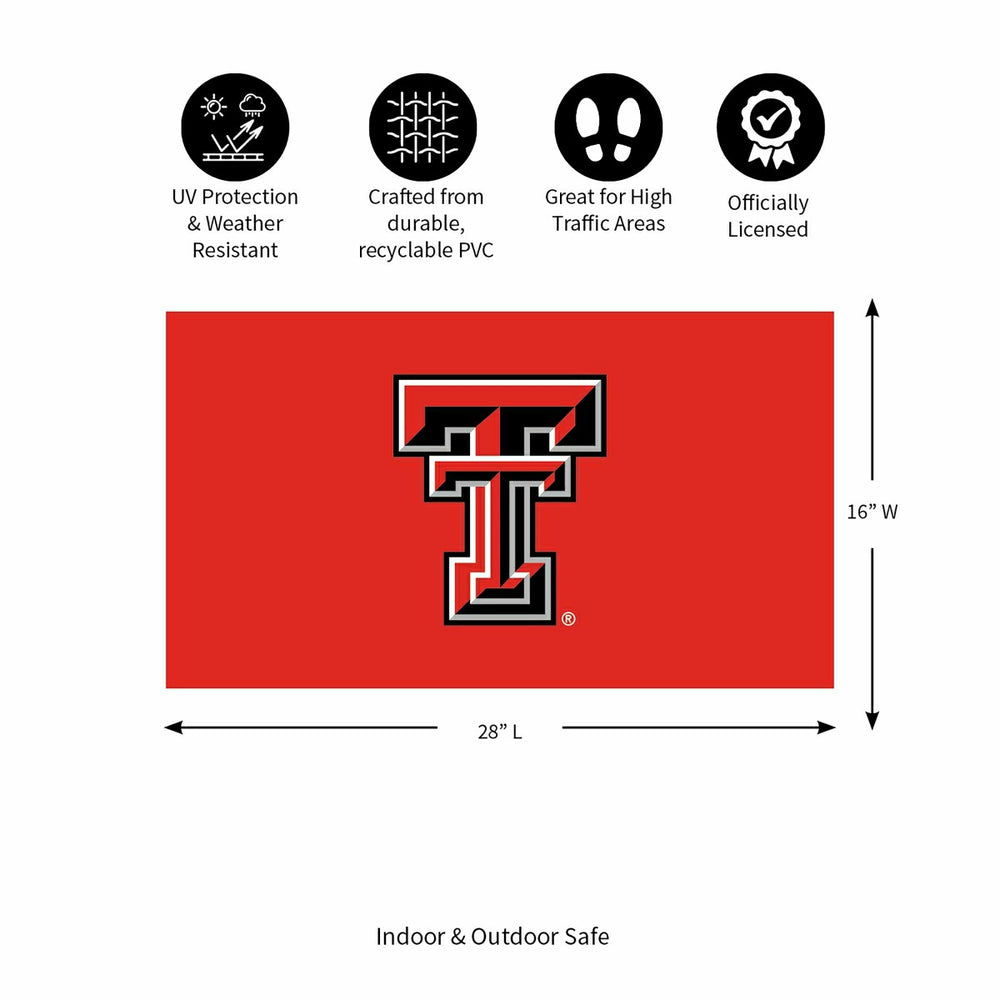 Full Color PVC Mat, 16" x 28", Texas Tech University - Collegiate