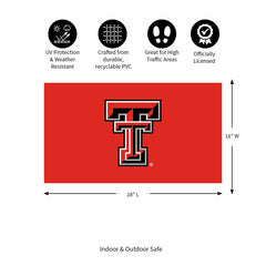 Full Color PVC Mat, 16" x 28", Texas Tech University - Collegiate