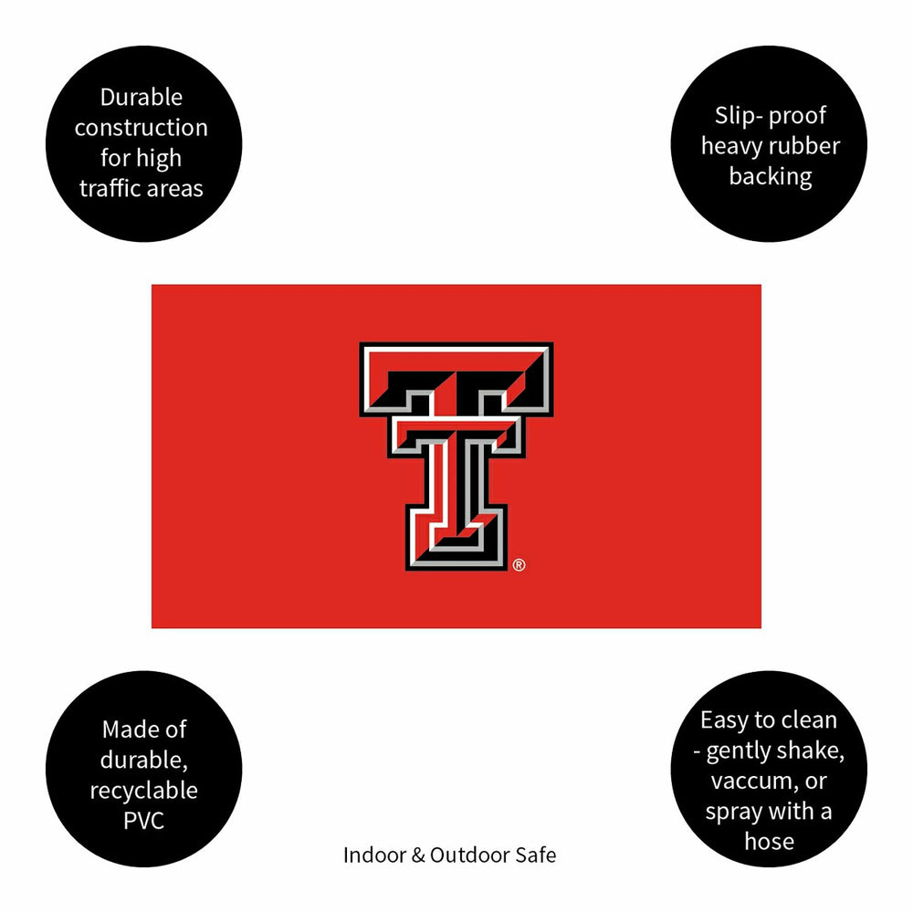 Full Color PVC Mat, 16" x 28", Texas Tech University - Collegiate