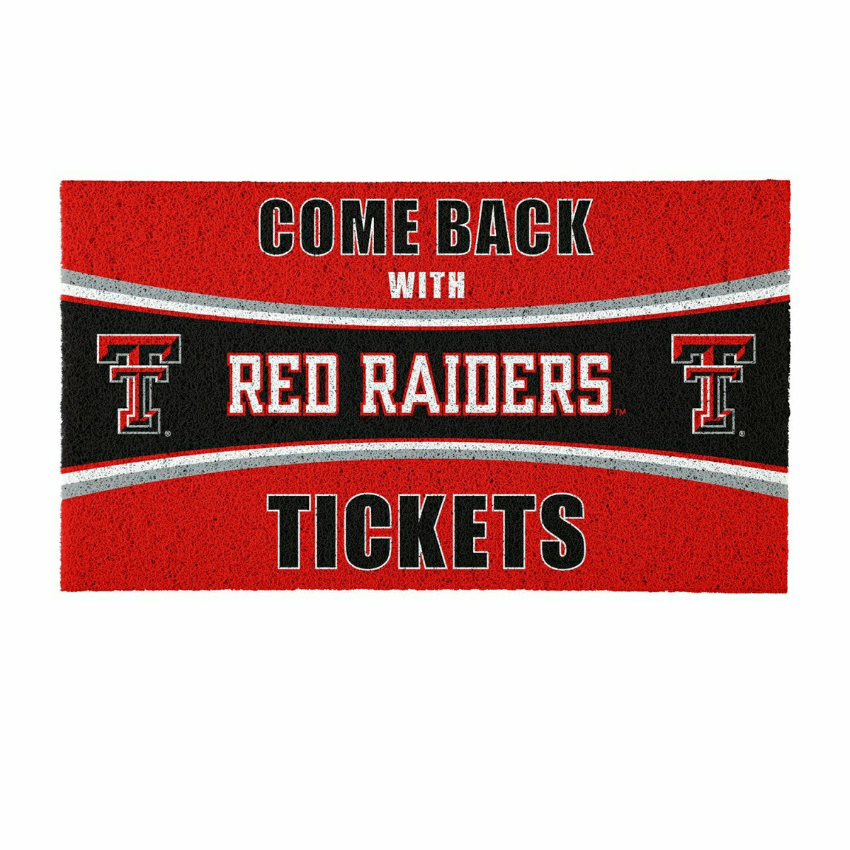 28" x 16" PVC Trapper Mat, Come Back with Tickets, Texas Tech Universi - Collegiate