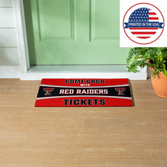 28" x 16" PVC Trapper Mat, Come Back with Tickets, Texas Tech Universi - Collegiate