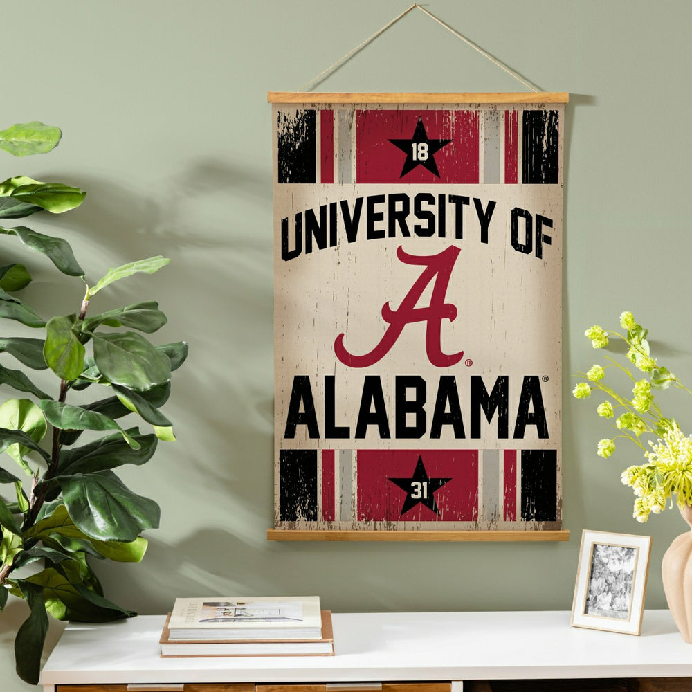 University of Alabama, Canvas Wall Tapestry, Medium, 36x24 - Collegiate Home