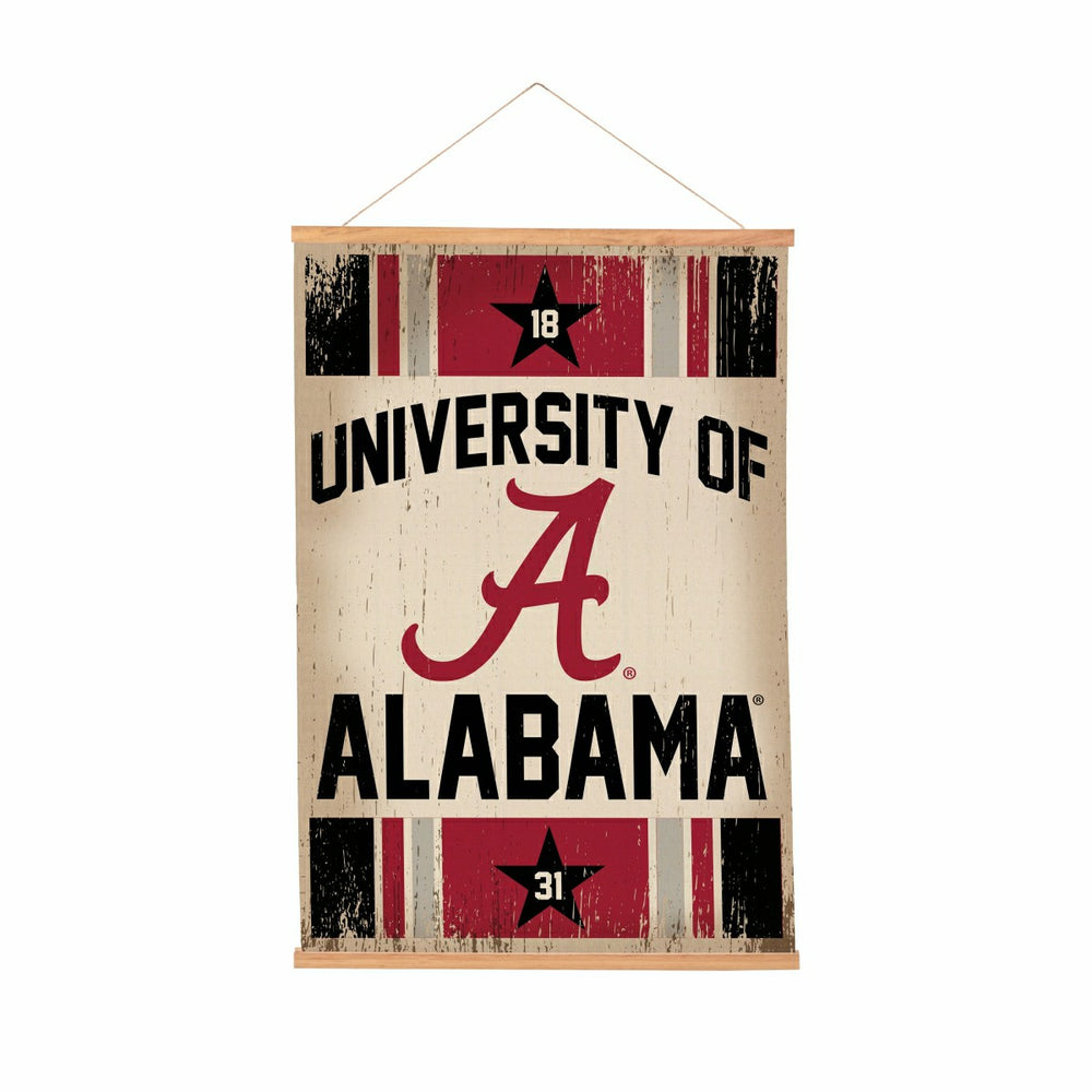 University of Alabama, Canvas Wall Tapestry, Medium, 36x24 - Collegiate Home