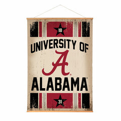 University of Alabama, Canvas Wall Tapestry, Large, 54x36 - Collegiate Home