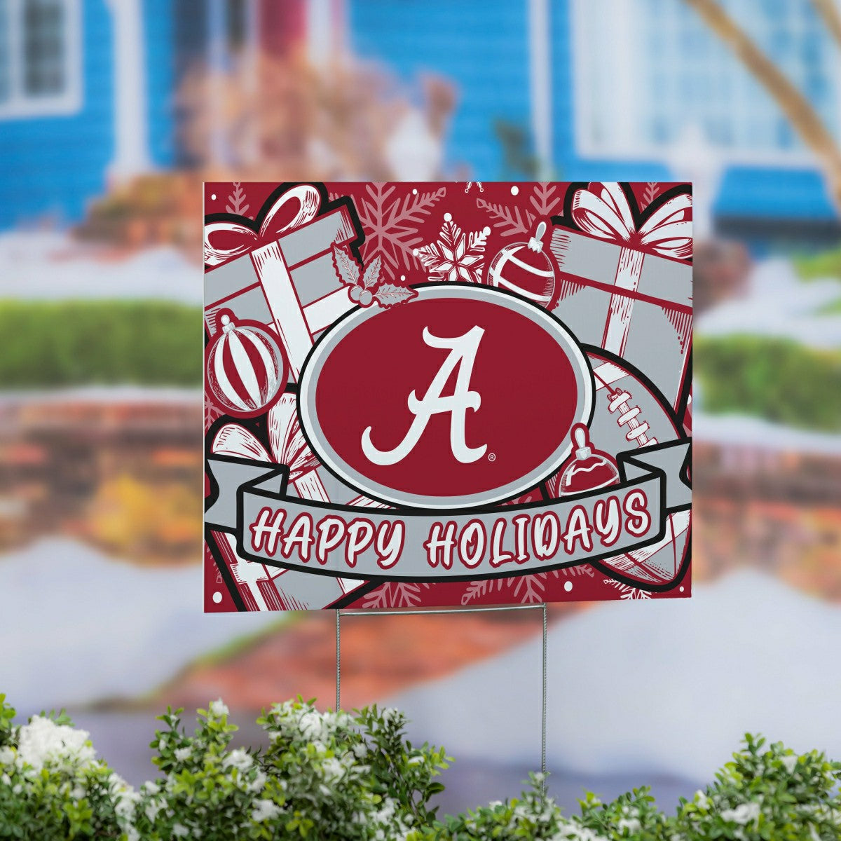 University of Alabama Yard Sign, Holiday - Collegiate Home