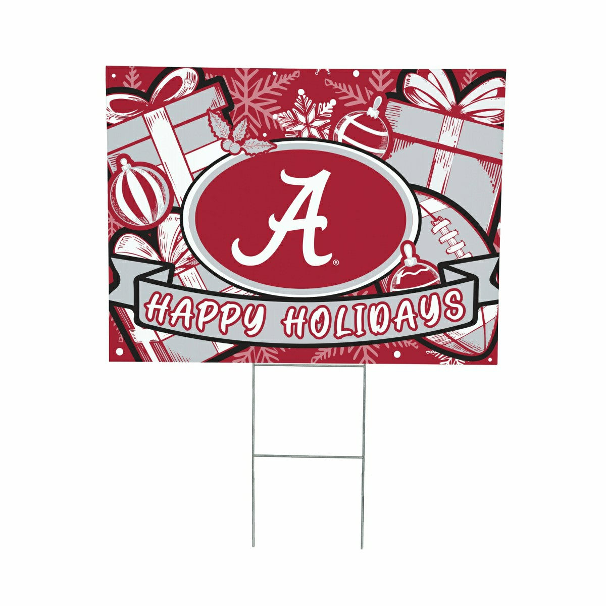University of Alabama Yard Sign, Holiday - Collegiate Home