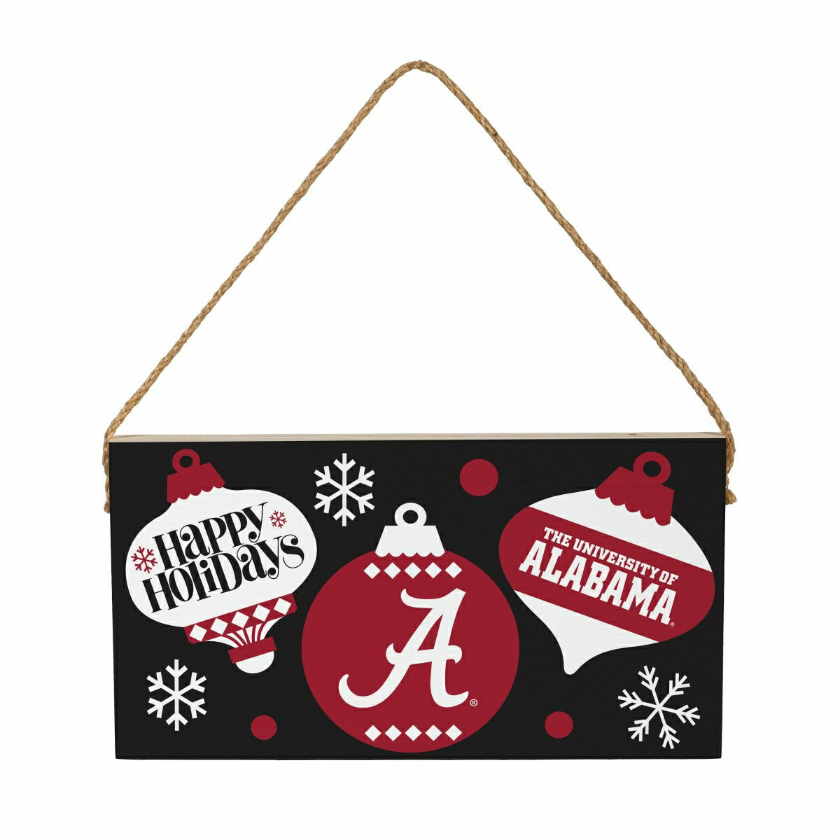 University of Alabama Holiday Wood Wall Sign, 6x11 - Collegiate Home