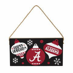 University of Alabama Holiday Wood Wall Sign, 6x11 - Collegiate Home