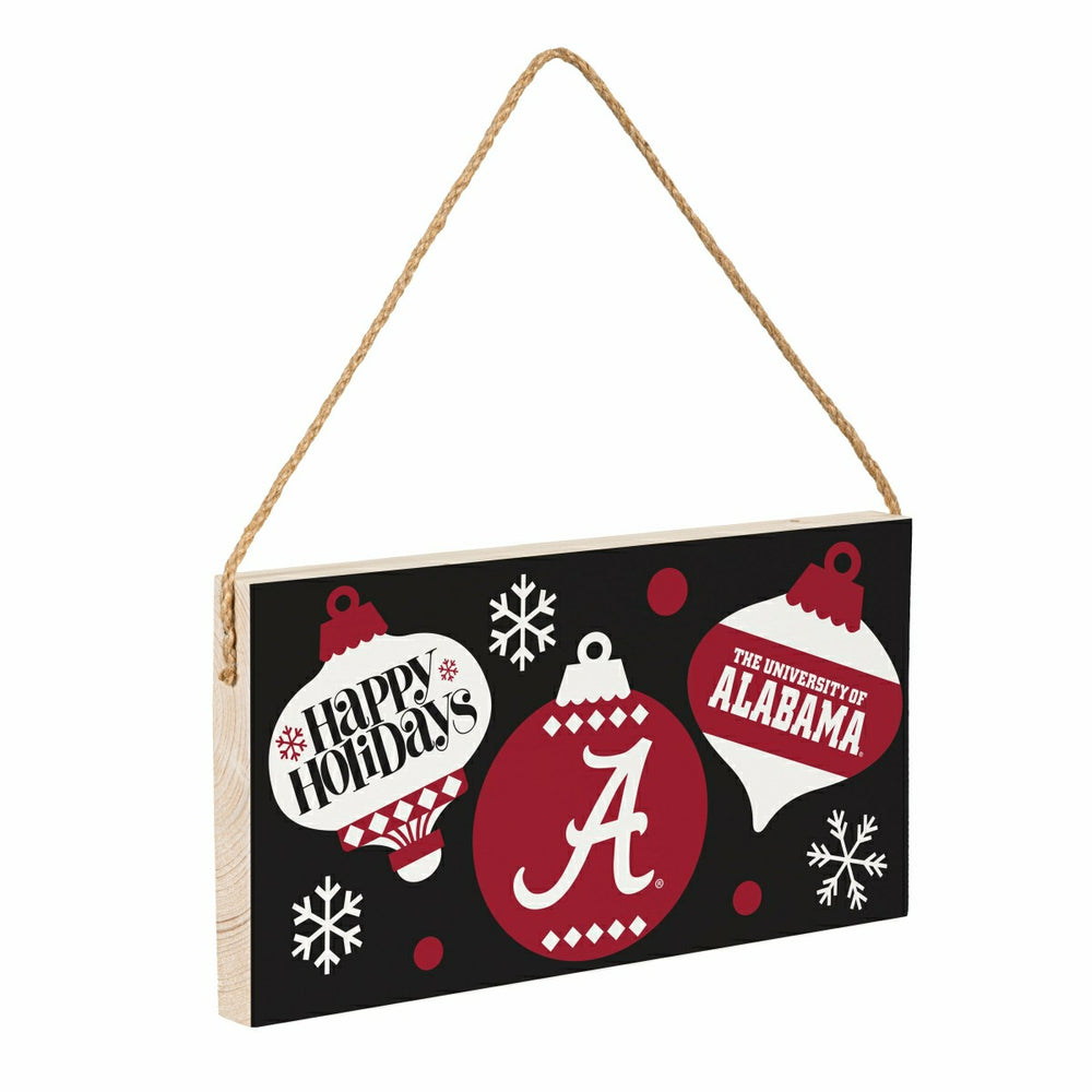 University of Alabama Holiday Wood Wall Sign, 6x11 - Collegiate Home
