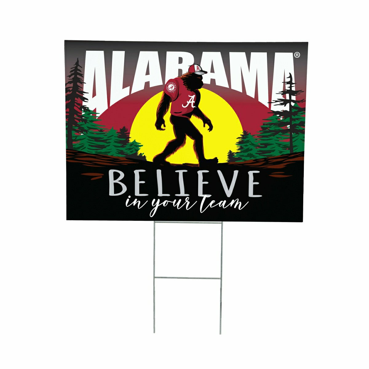 University of Alabama Yard Sign, Bigfoot - Collegiate Home