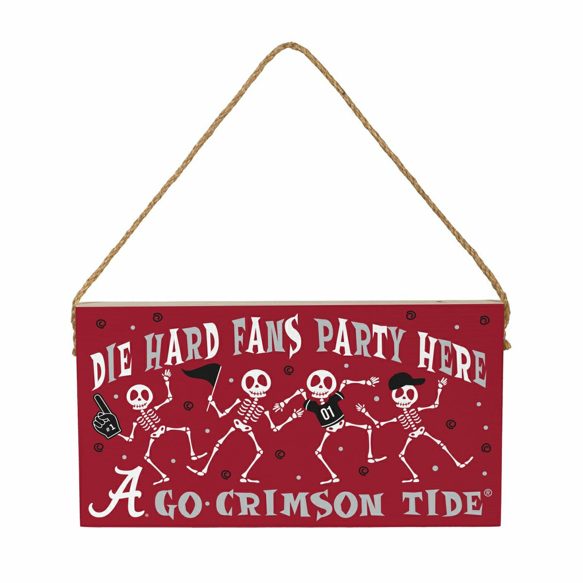 University of Alabama Halloween Wood Wall Sign, 6x11 - Collegiate Home