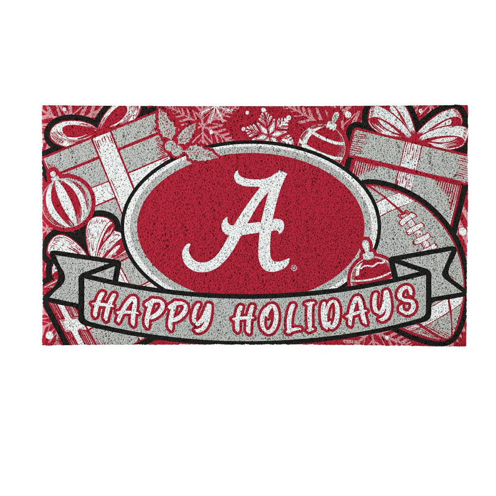 University of Alabama Holiday PVC Mat, 28"x16" - Collegiate