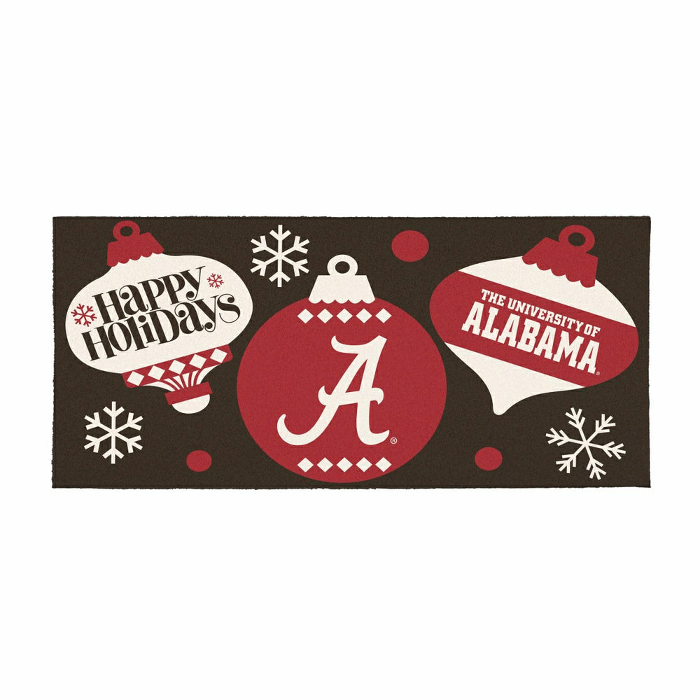 University of Alabama Holiday Flocked Coir Sassafras Switch Mat, 22"x1 - Collegiate