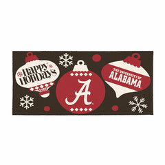 University of Alabama Holiday Flocked Coir Sassafras Switch Mat, 22"x1 - Collegiate