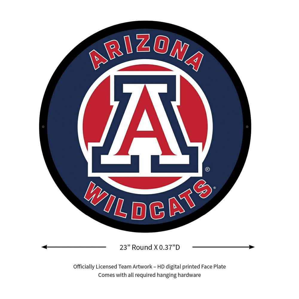 LED Wall Decor, Round, University of Arizona - Collegiate Home