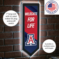 LED Wall Decor, Pennant, University of Arizona - Collegiate Home