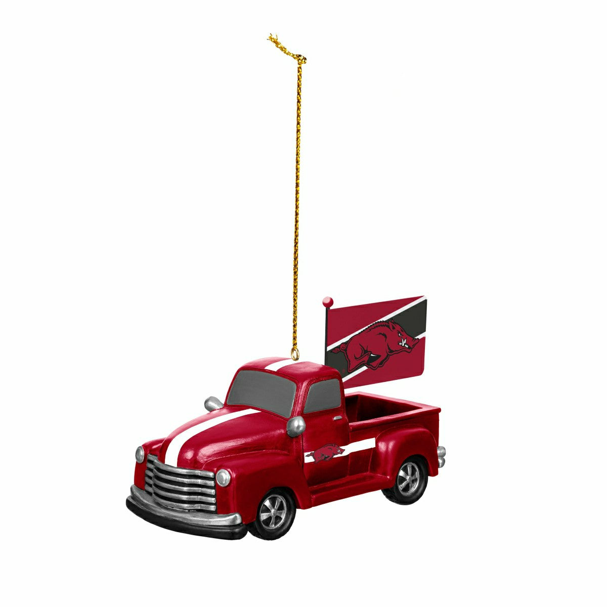 University of Arkansas Rally Truck Ornament, Set of 2 - Collegiate Home