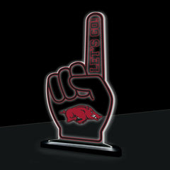 University of Arkansas College Foam Finger Desklite LED Decor - Collegiate Home