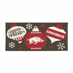 University of Arkansas Holiday Flocked Coir Sassafras Switch Mat, 22"x - Collegiate