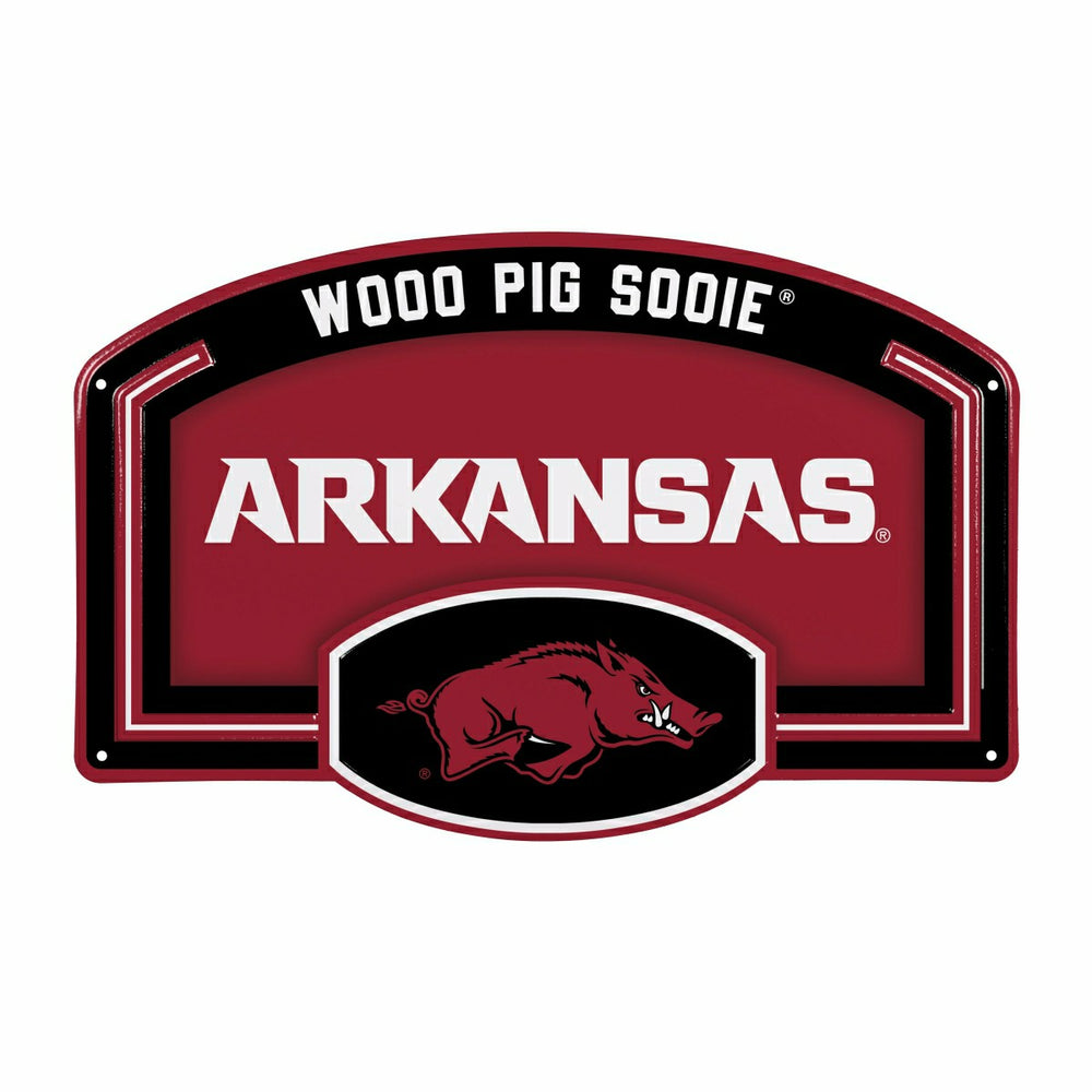 University of Arkansas USA Embossed Steel Wall Sign, 11" x 17" - Collegiate Home