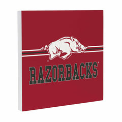 University of Arkansas Wood Wall Sign, 12x12 - Collegiate Home