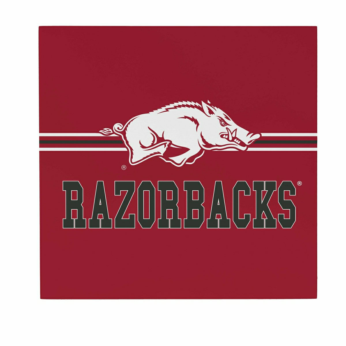 University of Arkansas Wood Wall Sign, 12x12 - Collegiate Home