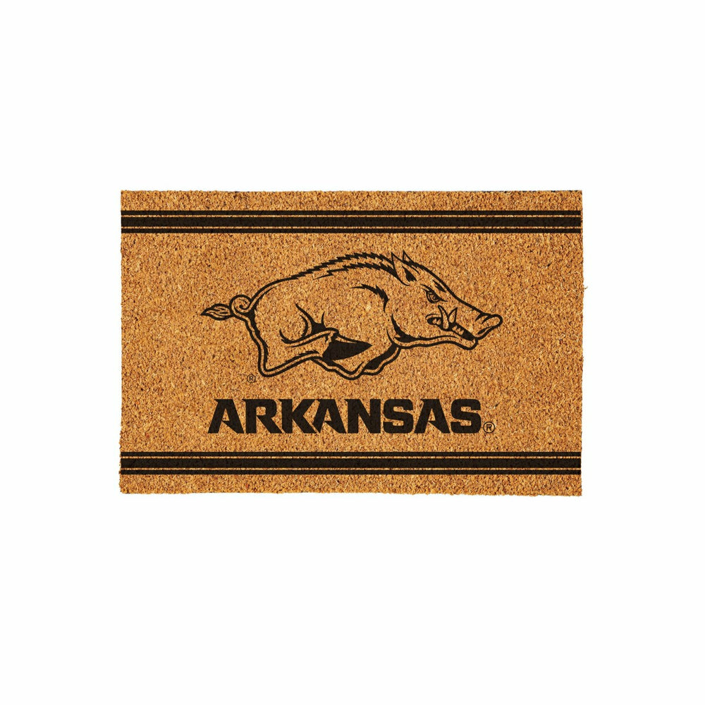 University of Arkansas Large One Color Coir Mat, 36"x24" - Collegiate