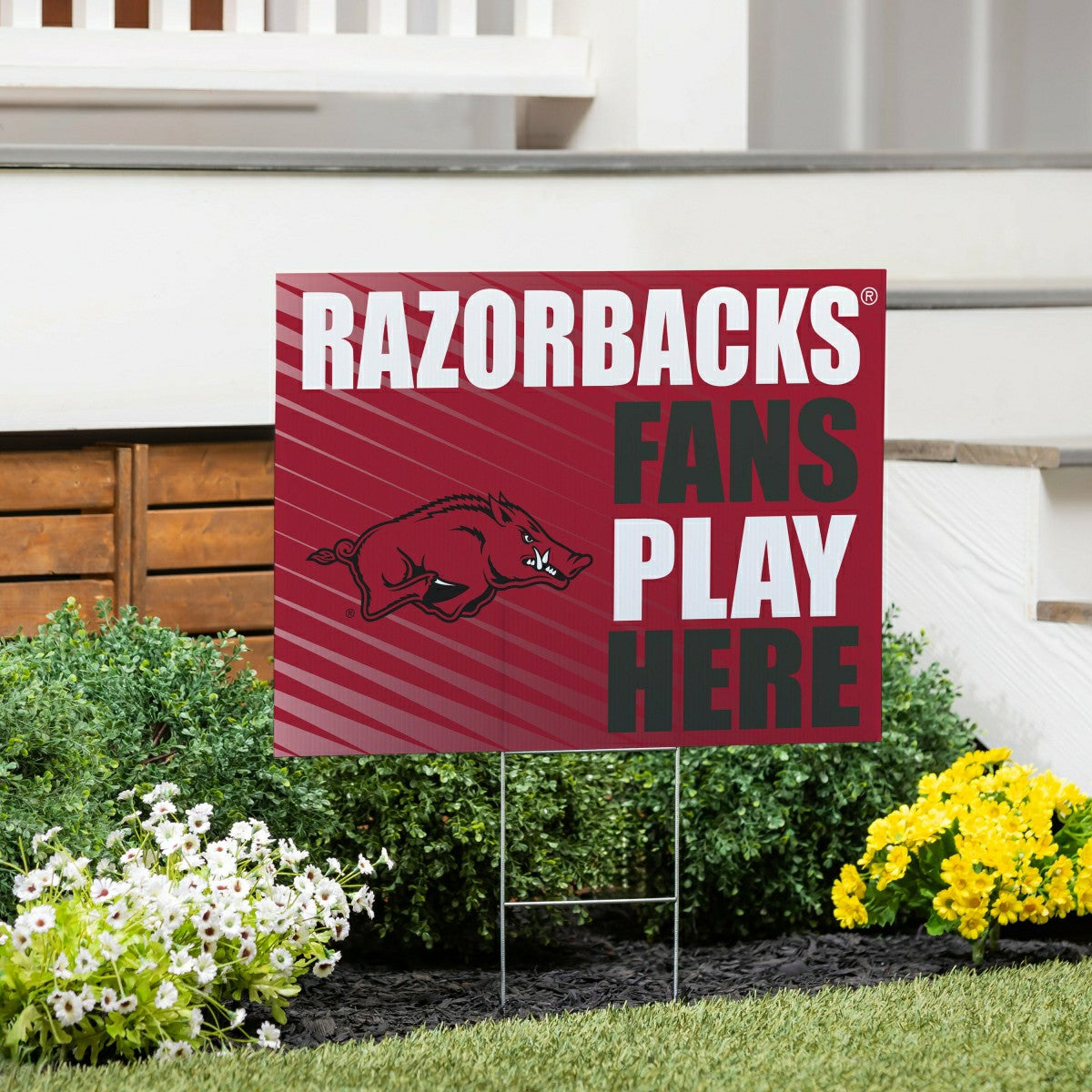University of Arkansas Coroplast Yard Sign "Fans Play Here" - Collegiate Home