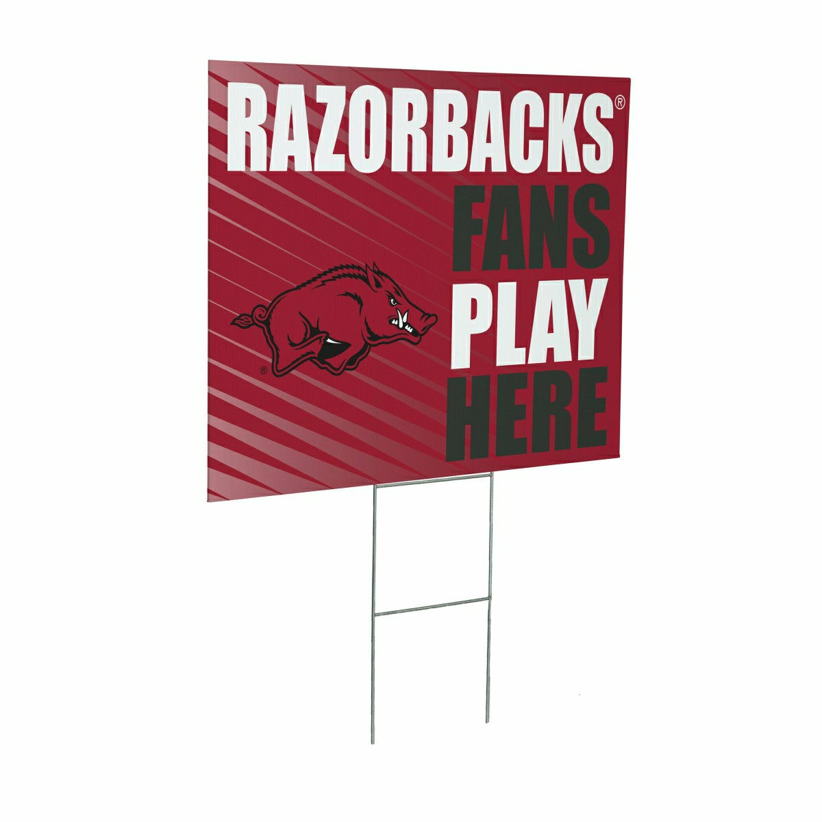 University of Arkansas Coroplast Yard Sign "Fans Play Here" - Collegiate Home