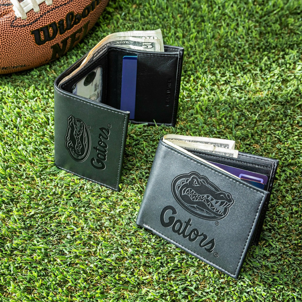 University of Florida, Bi-Fold and Tri-Fold Wallet Gift Set, Black - Collegiate Home