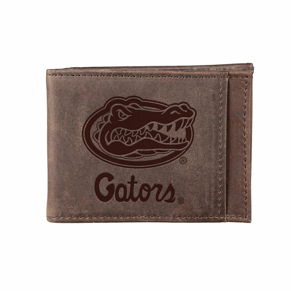 Front Pocket Wallet w/ RFID Blocking, University of Florida, Brown - Collegiate Home