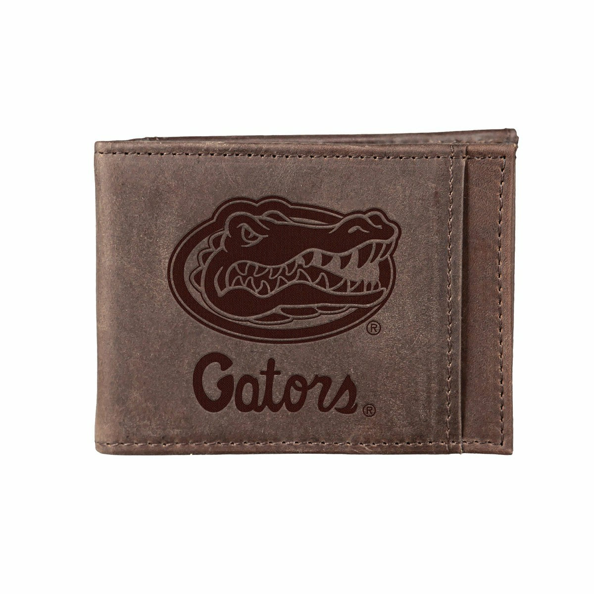 Front Pocket Wallet w/ RFID Blocking, University of Florida, Brown - Collegiate Home